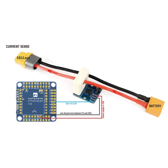 Original MATEK HALL CURRENT SENSOR 150A HCS-150A for H743 Slim V3 Flight Controller RC Multirotor Airplane Fixed-Wing DIY Parts